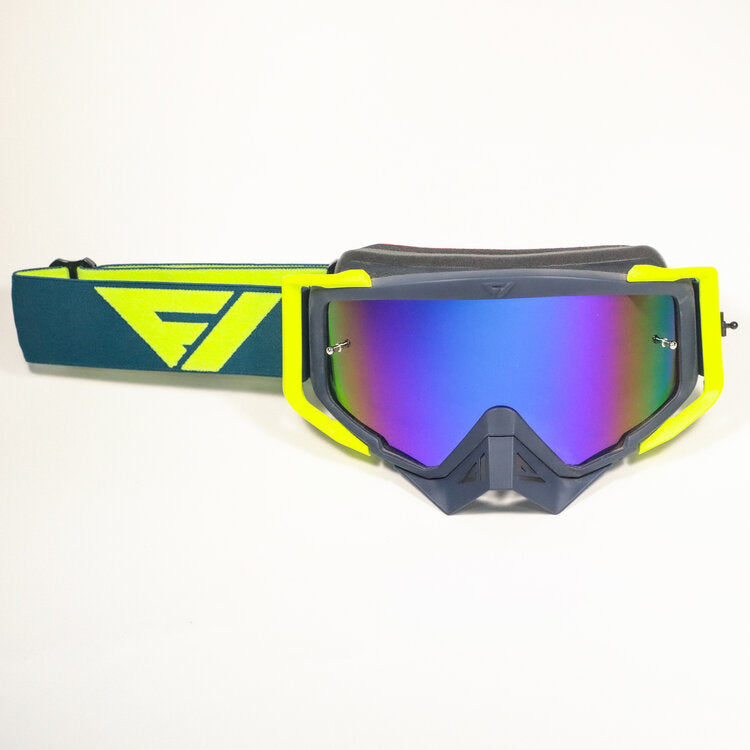 Flow Vision Rythem™ Motocross Goggle: Aqua/Flo