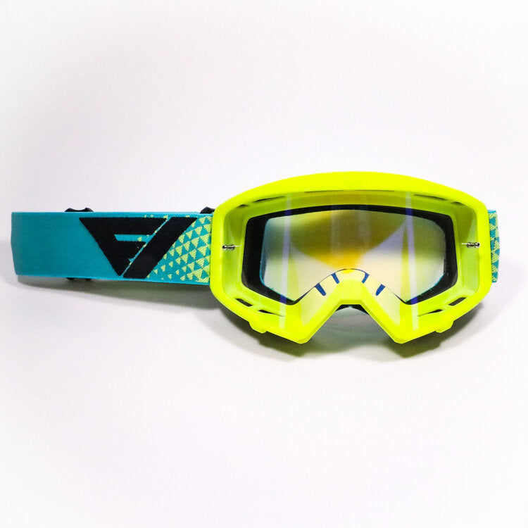 Flow Vision Youth Section™ Motocross Goggle: Flo/Blue/Black