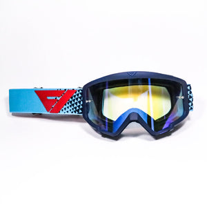 Flow Vision Youth Section™ Motocross Goggle: Reflex/Cyan/Red
