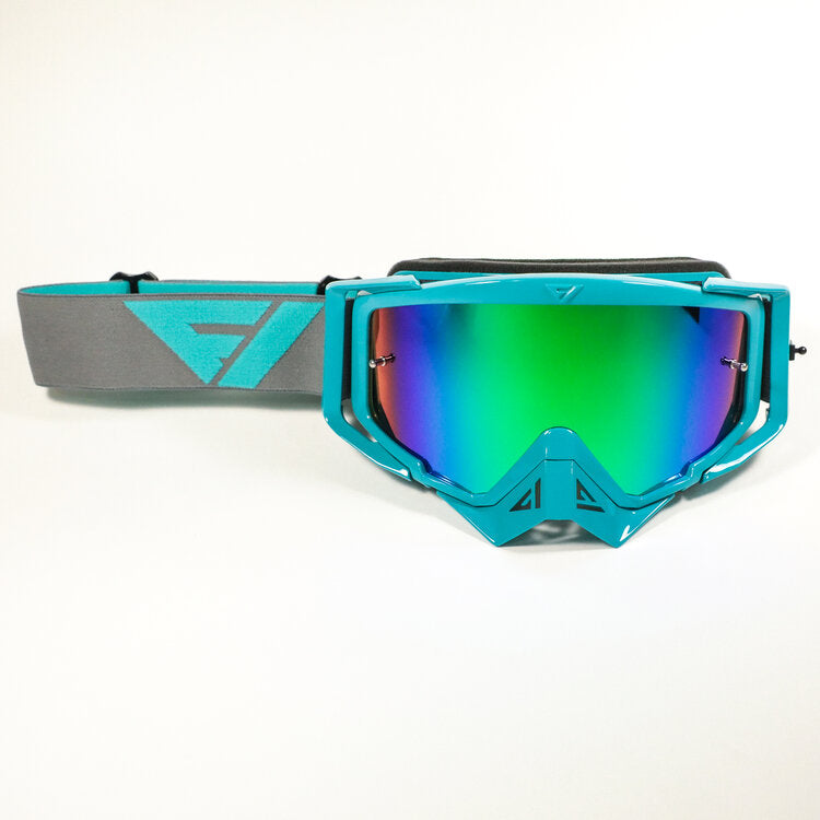 Flow Vision Rythem™ Motocross Goggle: Grey/Teal
