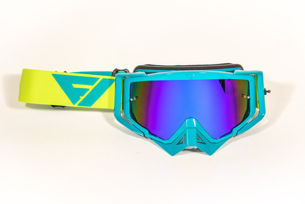 Flow Vision Rythem™ Motocross Goggle: Seafoam/Acid