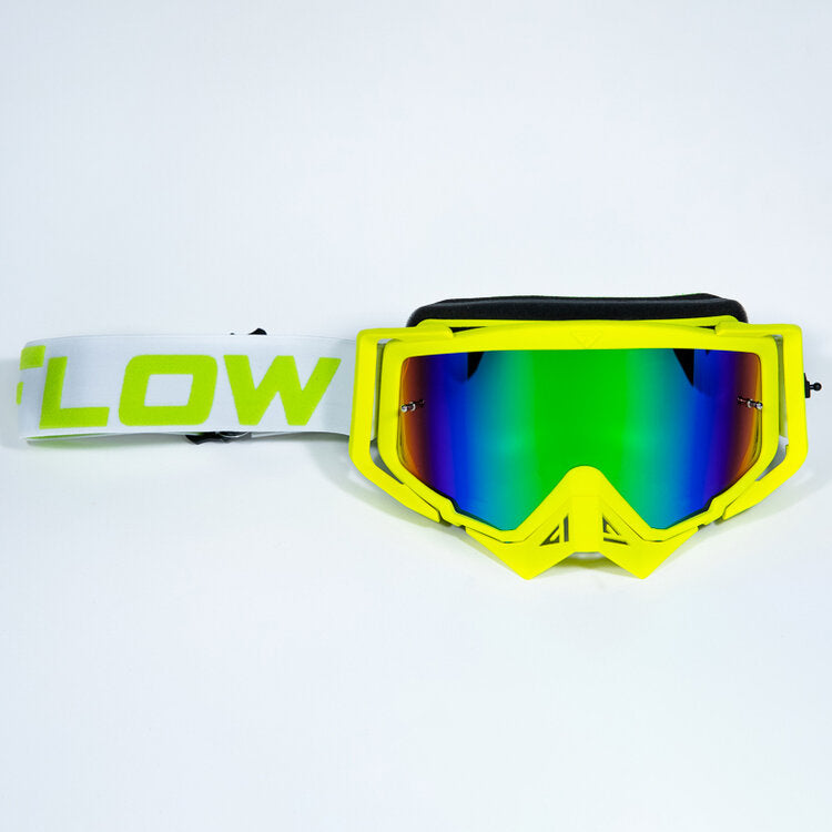 Flow Vision Rythem™ Motocross Goggle: Acid/White