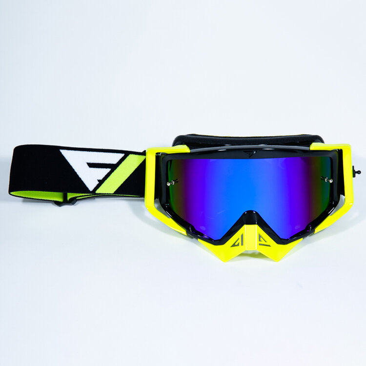 Flow Vision Rythem™ Motocross Goggle: Black/Flo Yellow