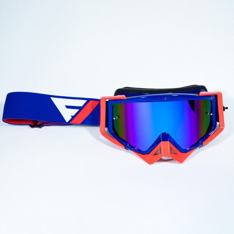 Flow Vision Rythem™ Motocross Goggle: Blue/Red Merica