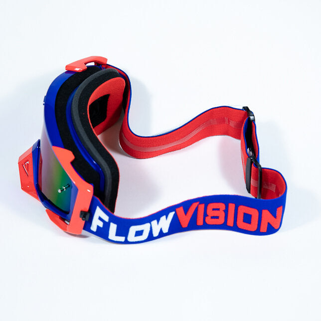 Flowvision Rio Flow Vision Rythem™ Motocross Goggle: Blue/Red Merica – FlowVision AU