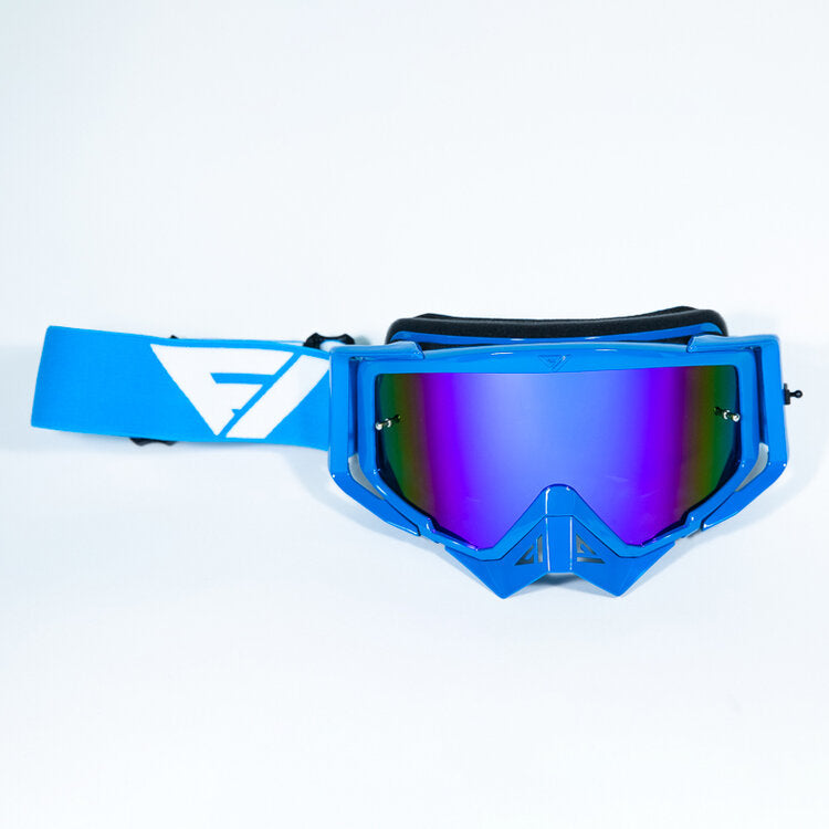 Flow Vision Rythem™ Motocross Goggle: Blue/White