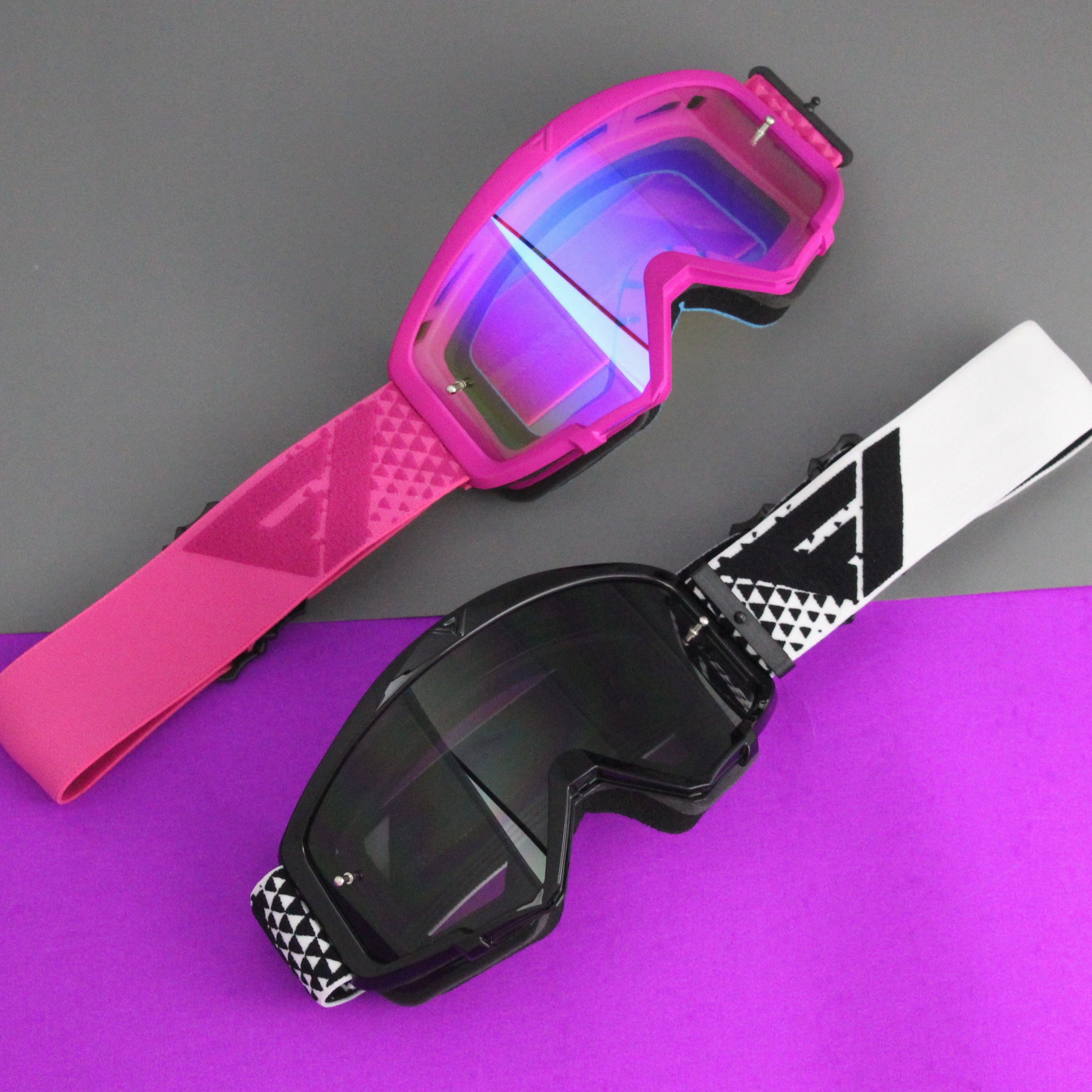 Flow Vision Youth Section™ Motocross Goggle: Purple/Pink