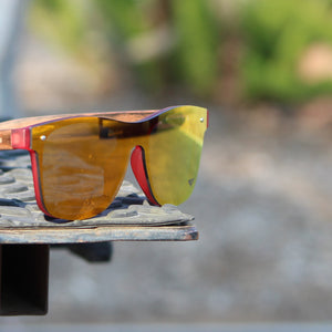Flow Vision Rythem™ Sunglasses: Red/Orange