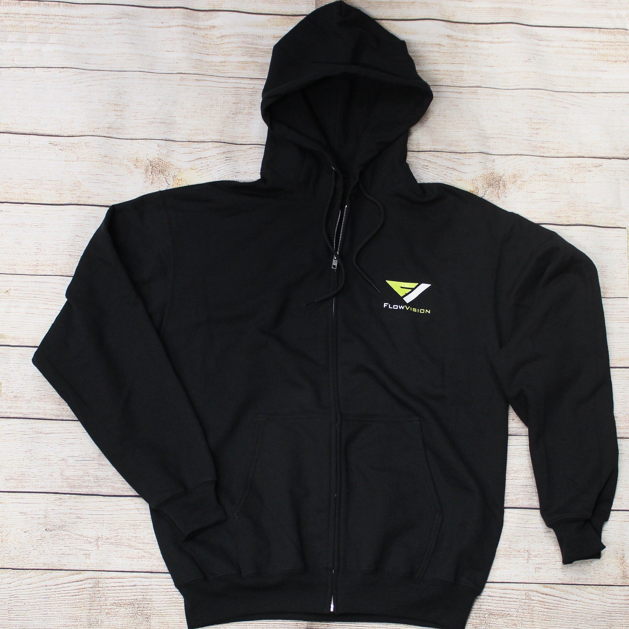 FlowVision Corpo Zip-Up Hoodie: Black