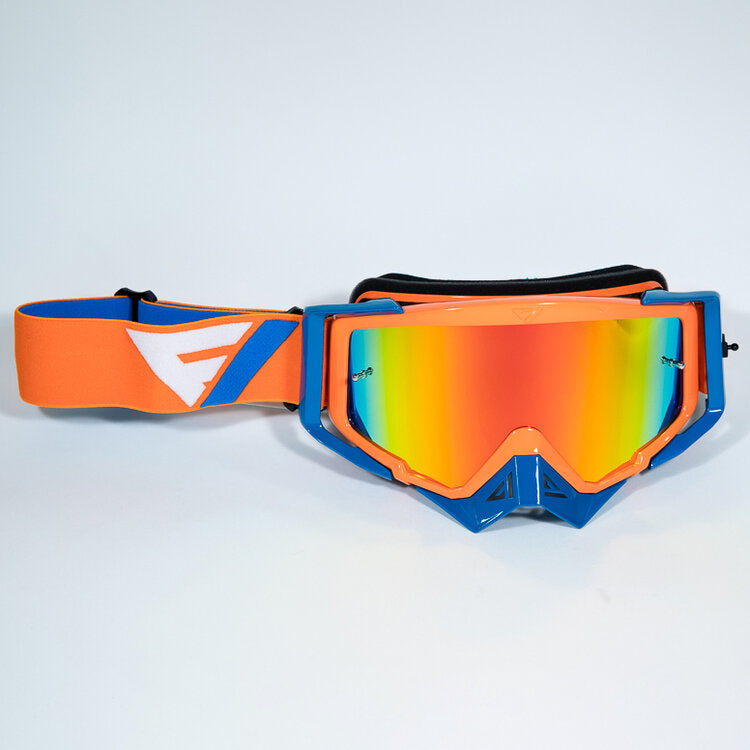 Flow Vision Rythem™ Motocross Goggle: Orange/Blue